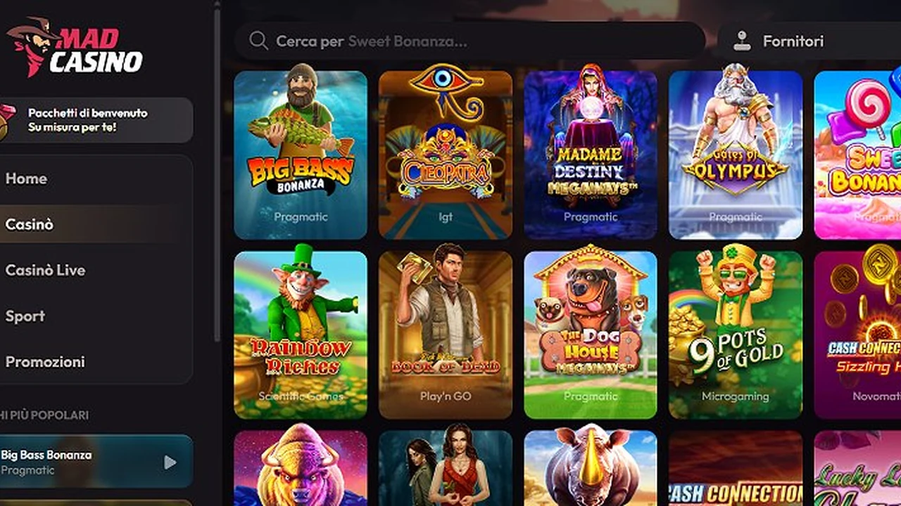 MadCasino — schermata del sito Curacao (Gaming Control Board)