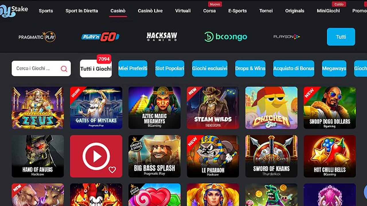 MyStake — schermata del sito Curacao